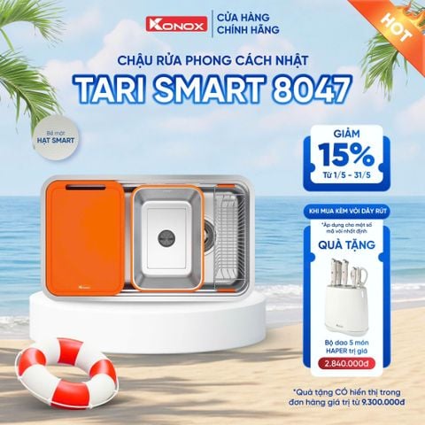 Chậu rửa bát âm Konox Tari Smart 8047