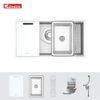 Chậu rửa âm Konox Tari 8748SM + VÒI BẤT KỲ Tặng bộ dao nhà bếp 7 món cao cấp Gouter