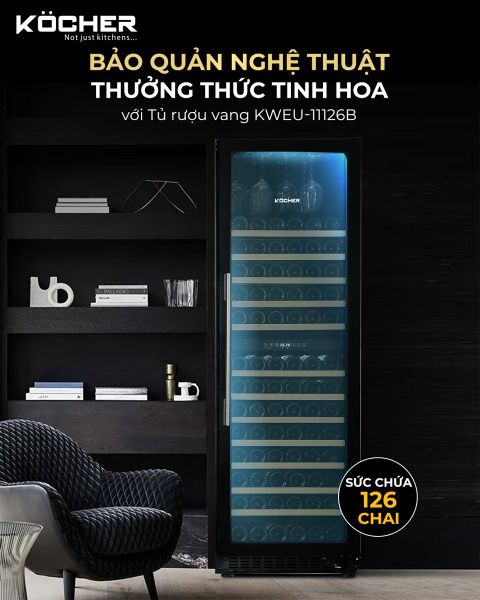 Tủ rượu vang Kocher KWEU-11126B