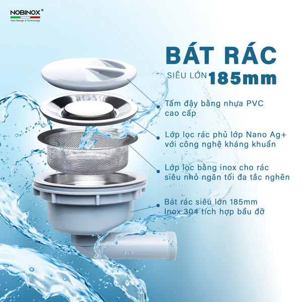 Chậu rửa bát NOBINOX LIKEN NL792D