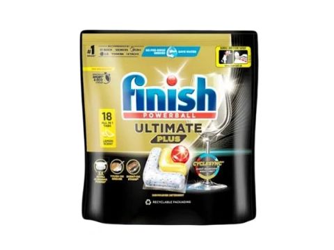 Viên rửa chén Finish Powerball Ultimate Plus 18 viên hương chanh