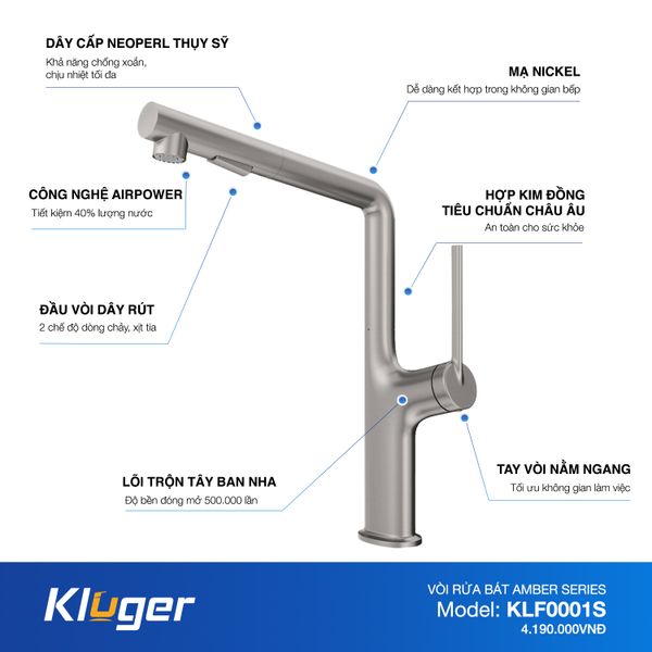 Vòi rửa bát Kluger KLF0001S