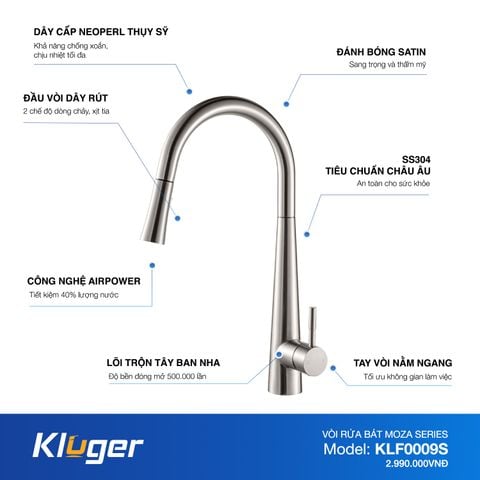 Vòi rửa bát Kluger KLF0009S