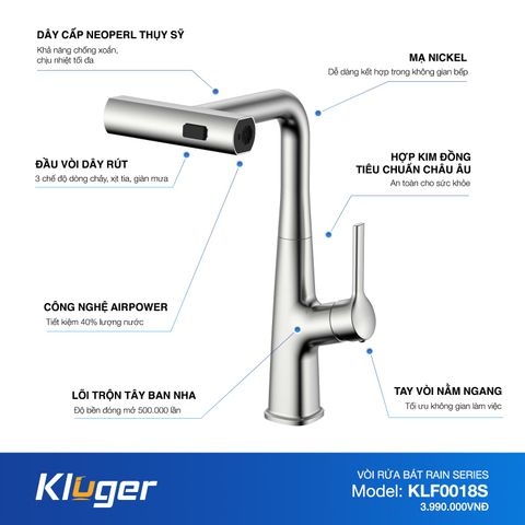 Vòi rửa bát Kluger KLF0018S