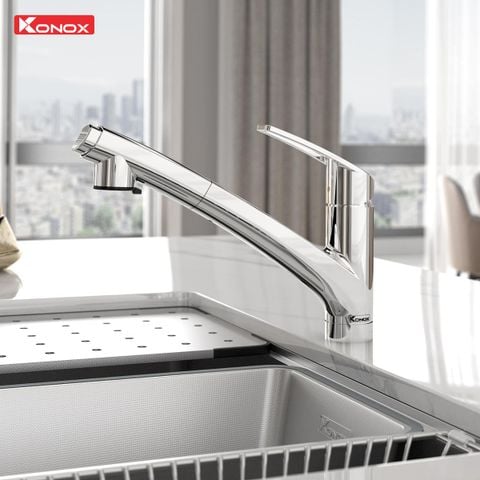 Vòi rửa bát phong cách Nhật Bản Konox Kira Chrome