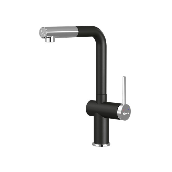 Vòi rửa bát dây rút Konox Stream Smart Black
