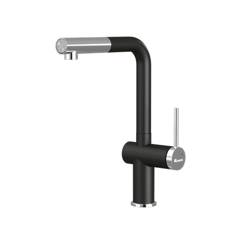 Vòi rửa bát dây rút Konox Stream Smart Black