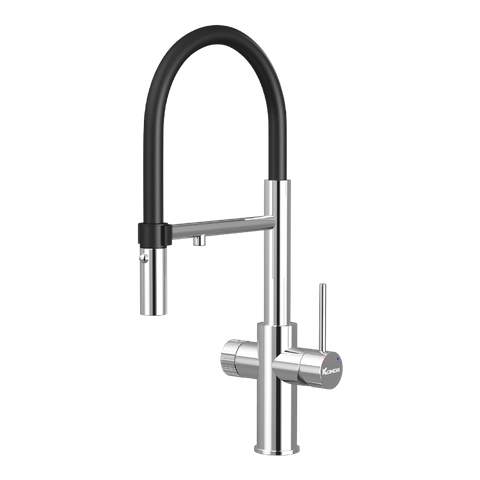 Vòi rửa bát thân mềm 3 đường nước Konox Combi Chrome