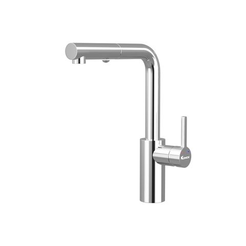 Vòi rửa bát dây rút Konox Vira Chrome