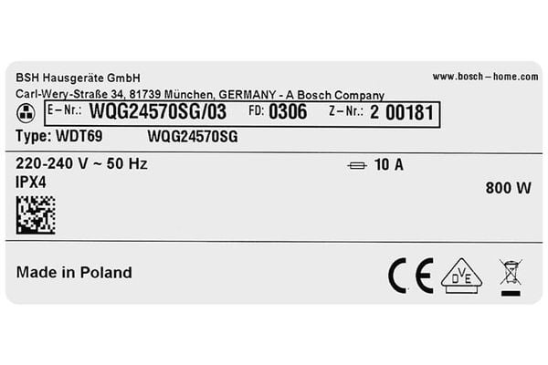 Máy sấy quần áo Bosch WQG24570SG 9KG Serie 6