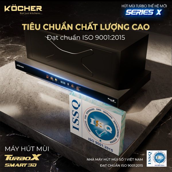 Máy Hút Mùi Âm Tủ Kocher 3D X3D-350D Auto Clean