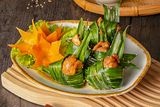  Gà cuộn lá dứa 