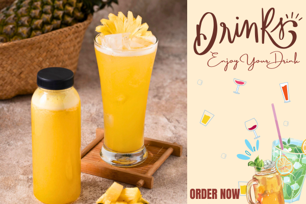  Nước ép thơm - Ly 