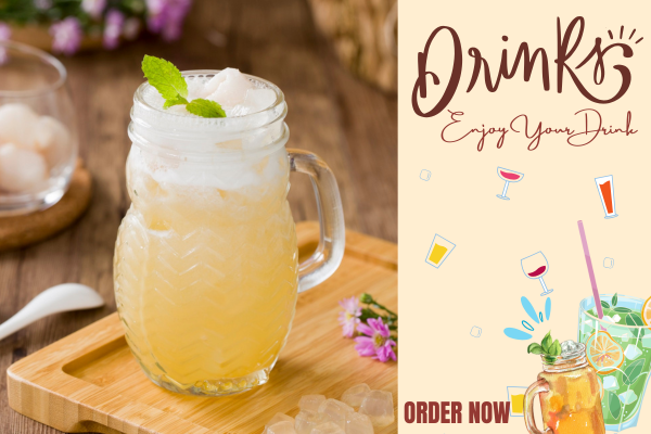  Trà xanh vải & nha đam 