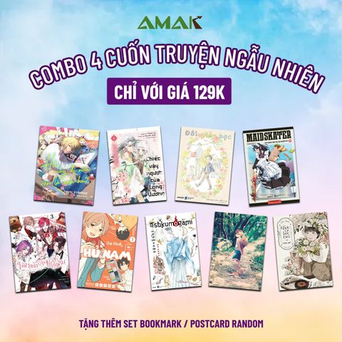 Combo 4 sách Seinen ngẫu nhiên CHỈ 129K - Tặng kèm set bookmark & postcard