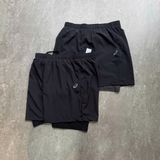  Quần short Asics 7" màu đen có lót 