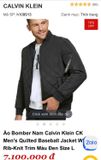  Áo khoác Quilted jacket Calvin Klein 