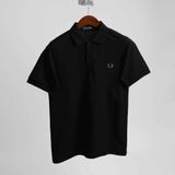  Áo Polo Fred Perry đen trơn - logo xanh 