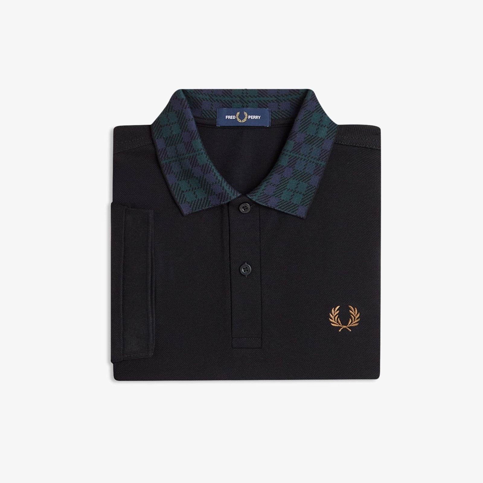  Áo Polo FRED PERRY Black Watch Tartan Collar Polo M1762 