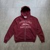  Áo hoodie ZIP Hollister đỏ washed - PANTHERS 