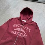  Áo hoodie ZIP Hollister đỏ washed - PANTHERS 