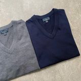  Áo knit Brooks brothers merino wool V-NECK 
