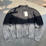  KMC Polo tay dài Knit Ombre Black 