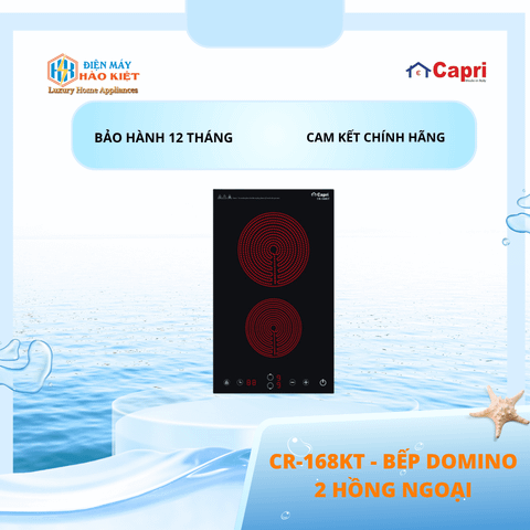 CR-168KT - Bếp Điện Đôi Domino 2 Hồng Ngoại Capri CR 168KT