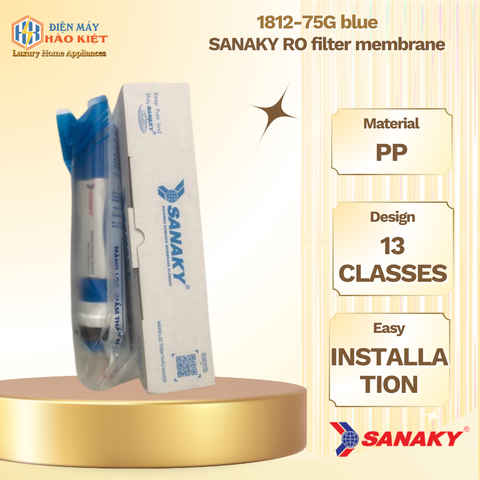 Màng lọc RO SANAKY model 1812-75G xanh biển (13 layers) - Đóng hộp
