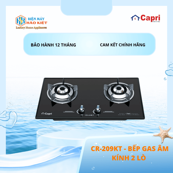 CR-209KT - Bếp Gas 2 Lò Capri CR 209KT