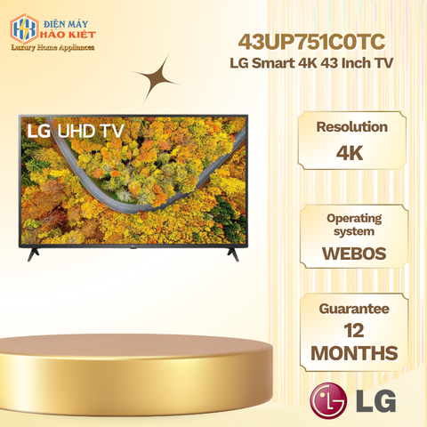 43UP751C0TC - Tivi LG Smart 4K 43 Inch