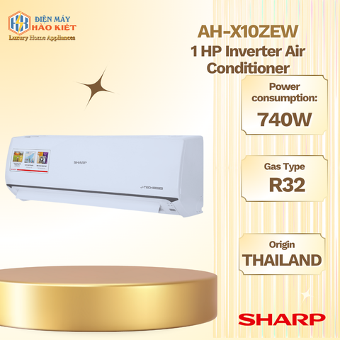 AH-X10ZEW - Máy Lạnh Sharp Inverter 1 HP - Dưới 15m²