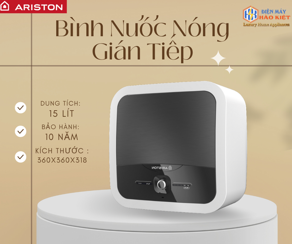 AN2 15 LUX-D AG+ - Bình Nước Nóng Gián Tiếp Andris2 Lux-D 15L