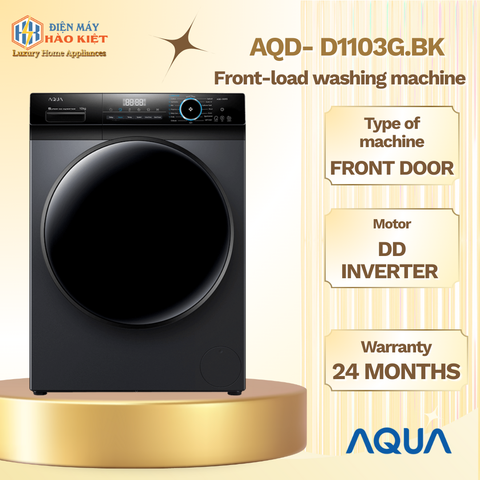 AQD- D1103G.BK - Máy Giặt Lồng Ngang