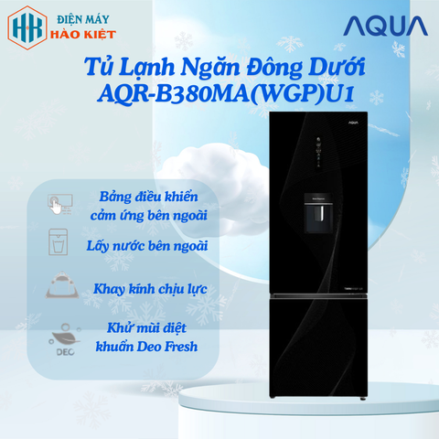 AQR-B380MA(WGP)U1 - Tủ Lạnh Ngăn Đông Dưới