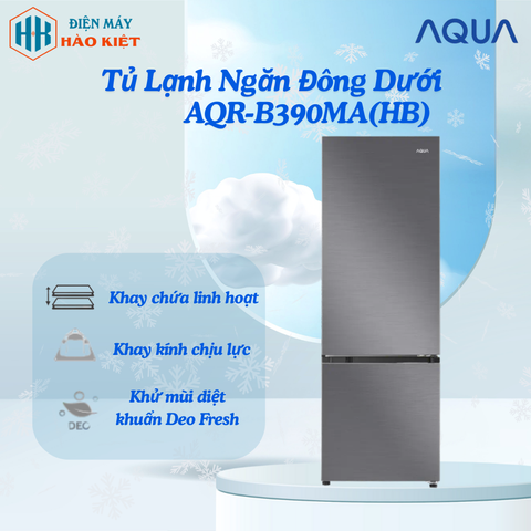 AQR-B390MA(HB) - Tủ Lạnh Ngăn Đông Dưới
