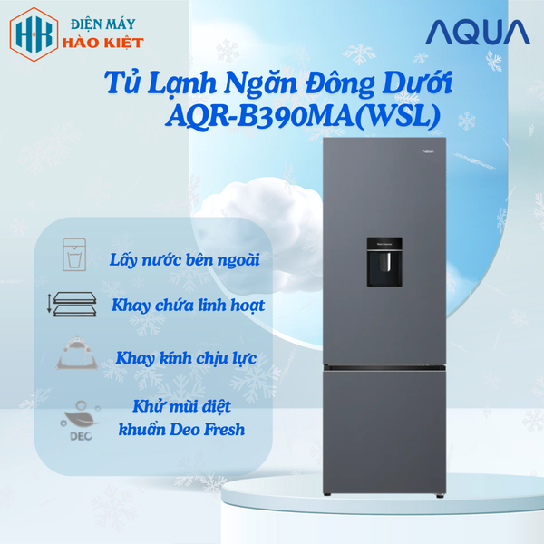 AQR-B390MA(WSL) - Tủ Lạnh Ngăn Đông Dưới