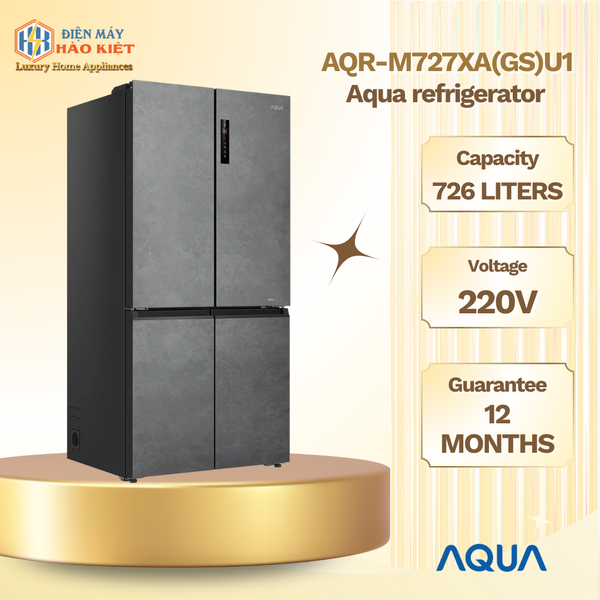AQR-M727XA(GS)U1 - Tủ Lạnh 4 Cửa