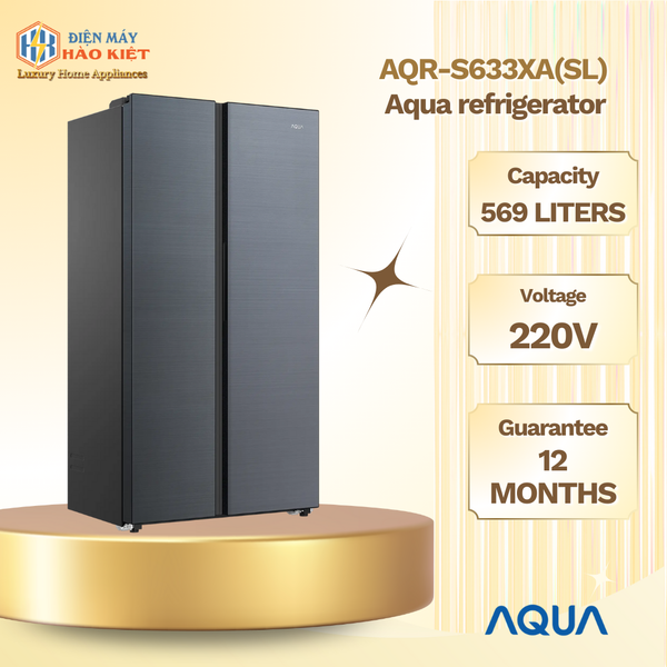 AQR-S633XA(SL) - Tủ Lạnh Side by Side
