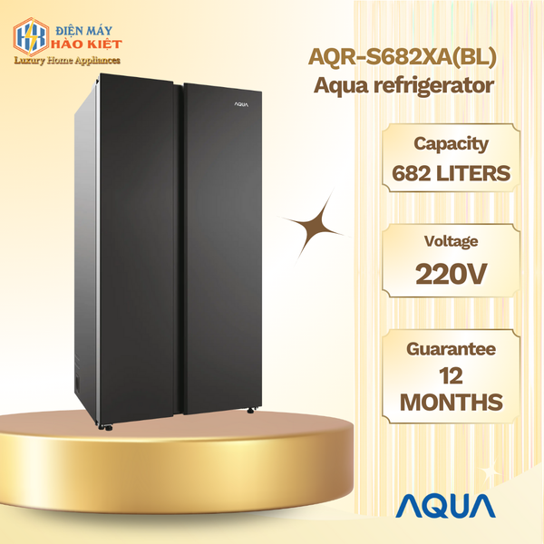 AQR-S682XA(BL) - Tủ Lạnh Side By Side