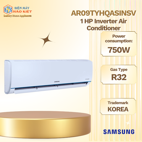 AR09TYHQASINSV - Máy lạnh Samsung Inverter 1 HP