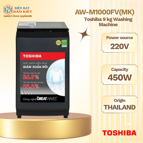 AW-M1000FV(MK) - Máy Giặt Toshiba - 9 kg