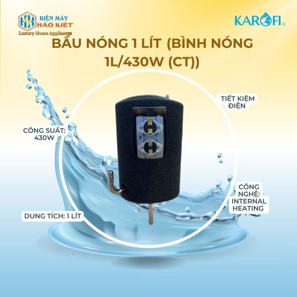 Bầu nóng 1 lít  (Bình nóng 1L/430W (CT))
