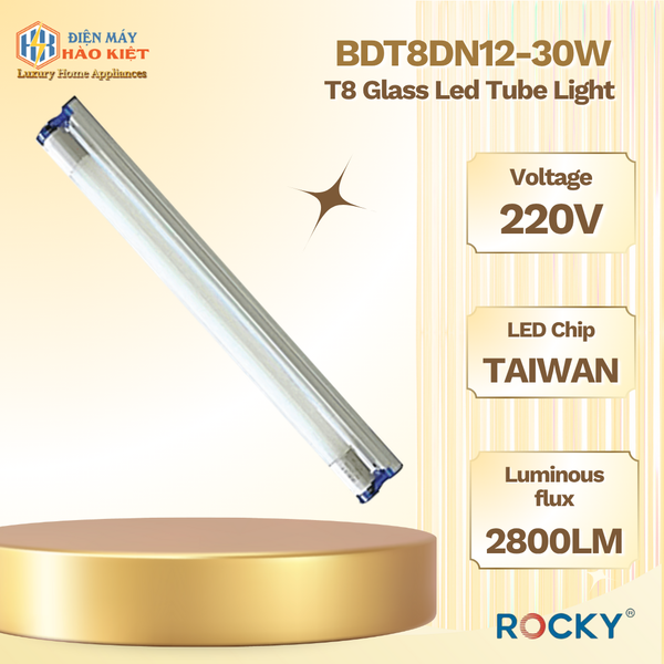 BDT8DN12-30W - Đèn Led Tube T8 Thủy Tinh