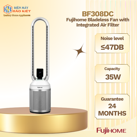 BF308DC - Quạt Không Cánh Fujihome Tích Hợp Lọc Không Khí