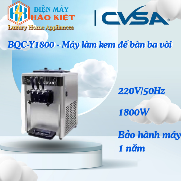 BQC-Y1800 - Máy làm kem để bàn ba vòi
