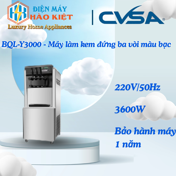 BQL-Y3000 - Máy làm kem đứng ba vòi (bảo quản – làm lạnh trước)