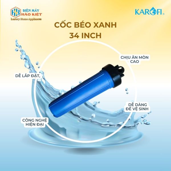 Cốc béo xanh 34 inch