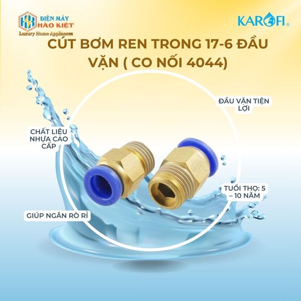 Cút bơm ren trong 17-6 đầu vặn ( Co nối 4044)