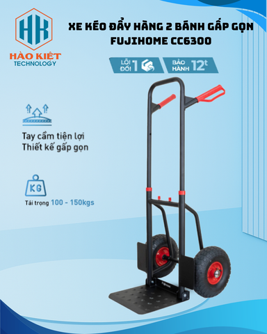 CC-6300 - Xe Kéo Đẩy Hàng 2 Bánh Gấp Gọn Fujihome